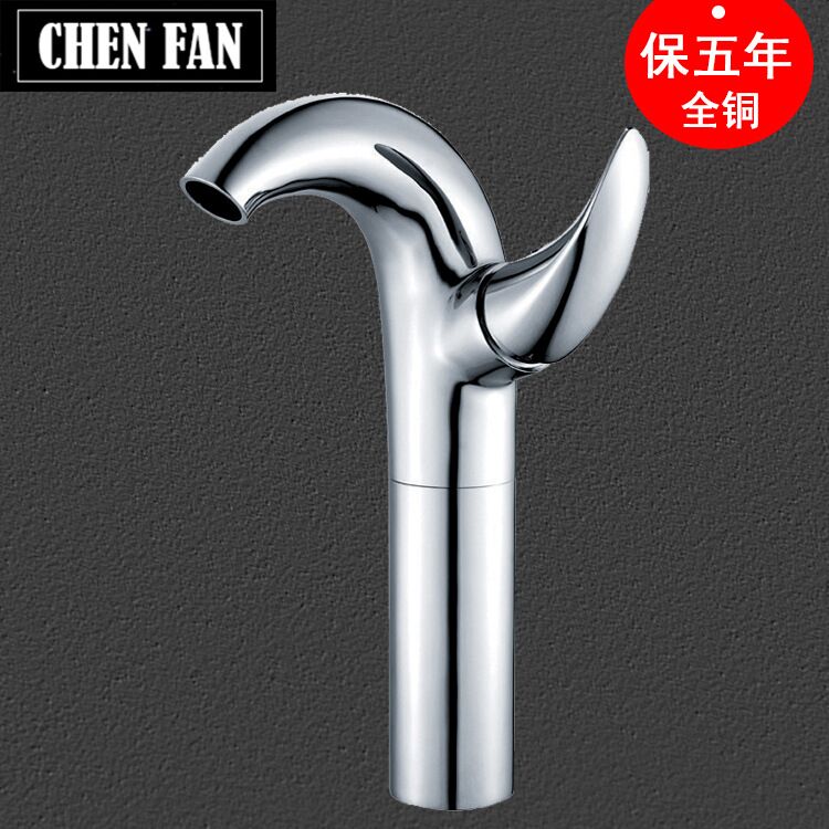 廠家直銷歐式全銅冷熱加高腳臺(tái)上洗臉面盆水龍頭潔具水暖衛(wèi)浴批發(fā)