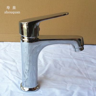 【壽泉水暖 全銅鴨頭混水面盆單孔 新款衛(wèi)浴臉盆冷熱水龍頭 配軟管】價(jià)格,廠家,圖片,水龍頭/水嘴,南安市壽泉水暖潔具廠-